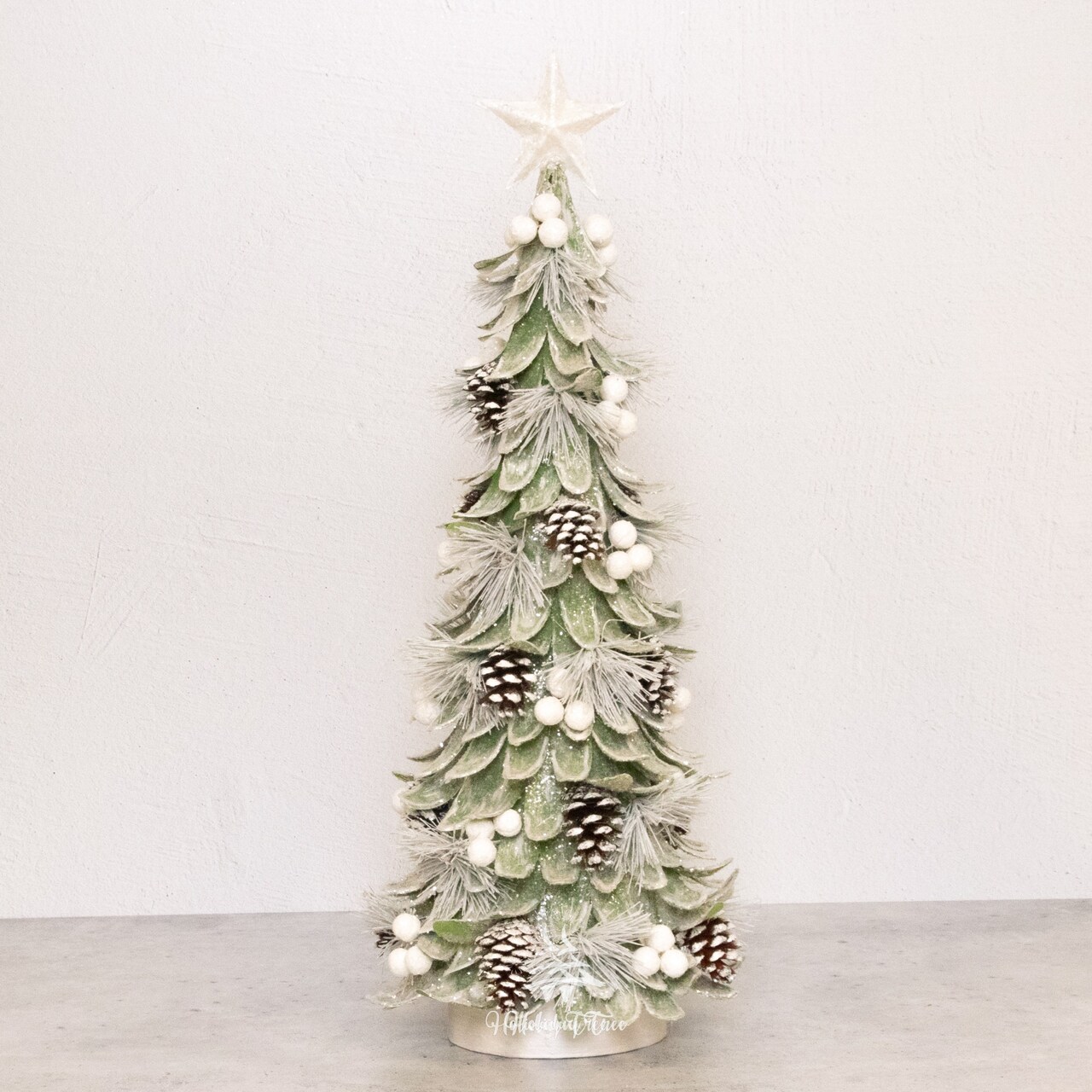 Tabletop Tree Christmas (23.5"/ 30")- Wood curl Petal Cone tree - Final sale / Non-returnable and Non-refundable